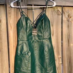 NBD the xNaven Twins pleather dress, M